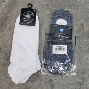 Sock Bundle Four Count Mens Size Large No Show 3 Pack Socks Plus One Pair *NWT*